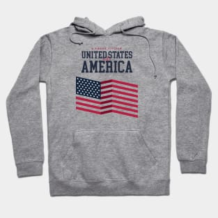 A Proud Citizen United States of America with american flag flap digial format Hoodie